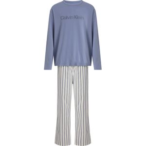 Calvin Klein pyjama, heren long sleeve pant set, blauw