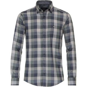 CASA MODA Sport casual fit overhemd, dobby, groen geruit