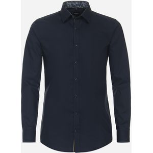 VENTI body fit overhemd, popeline, blauw