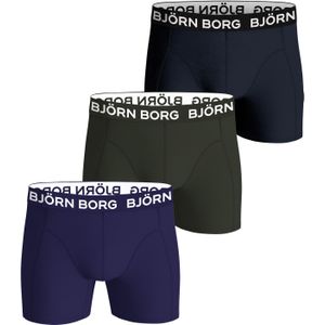 Bjorn Borg Bamboo Cotton Blend boxers, heren boxers normale lengte (3-pack), navy blauw, grijs, paars