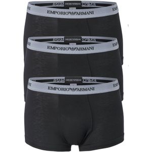 Emporio Armani Trunks Essential Core (3-pack), heren boxers kort, zwart -  Maat: S