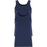 TEN CATE Basics men singlet (2-pack), heren hemden O-hals, blauw -  Maat: XL