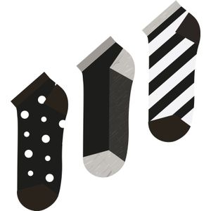 Happy Socks Mixed Dot Low Socks (3-pack), unisex enkelsokken - Unisex - Maat: 36-40