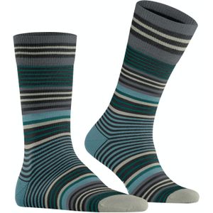 Burlington Stripe herensokken, zwart (black)