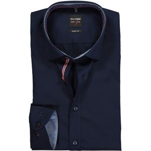 OLYMP Level 5 body fit overhemd, blauw (contrast)