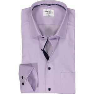 MARVELIS modern fit overhemd, structuur, lila