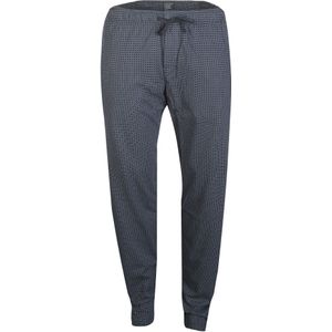 SCHIESSER Mix+Relax lounge broek, lange pijpen zonder boord, dun, blauw geruit