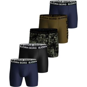 Bjorn Borg Performance boxers, microfiber heren boxers lange pijpen (5-pack), multicolor -  Maat: XS