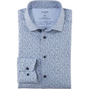 OLYMP - Heren Overhemd - Lichtblauw - Dobby Weving - Modern Fit