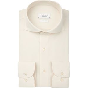 Profuomo - Slim Fit - Heren Overhemd - Offwhite - Jersey