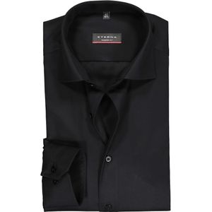 ETERNA modern fit overhemd, twill heren overhemd, zwart 40