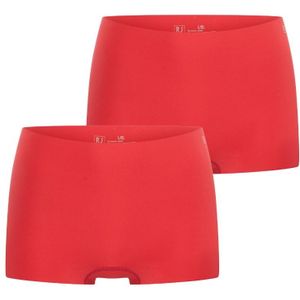 RJ Bodywear RJ dames Invisible dames short (2-pack), donkerrood