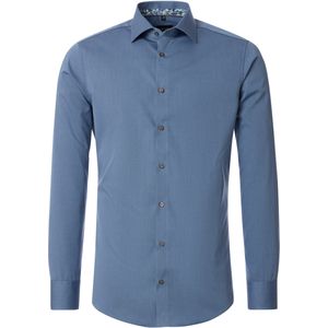 VENTI - Modern Fit - Overhemd - Blauw - Popeline