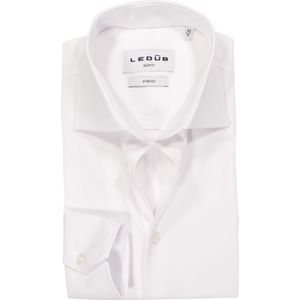 Ledub slim fit overhemd, popeline, wit