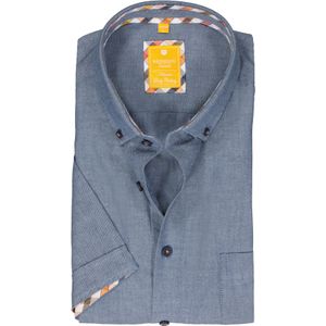 3 voor 99 | Redmond modern fit overhemd, korte mouw, Oxford, blauw 47/48