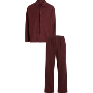Calvin Klein heren pyjama met knoopjes, donkerrood