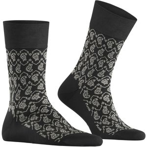 FALKE Sensitive Indian Tie Pattern herensokken, zwart (black)