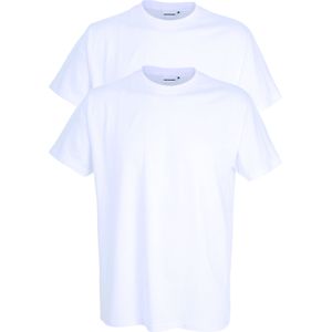 Gotzburg heren T-shirts regular fit O-hals (2-pack), wit -  Maat: 4XL