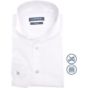 Ledub modern fit overhemd, jersey, wit