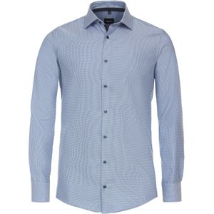 VENTI modern fit overhemd, dobby, blauw 40