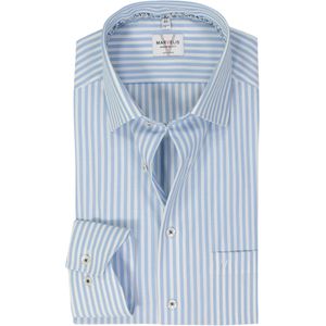 MARVELIS modern fit overhemd, mouwlengte 7, popeline, lichtblauw gestreept