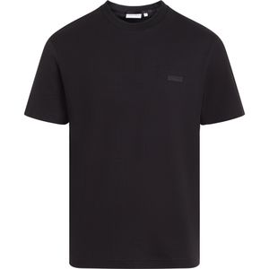 Calvin Klein Mercerized Waffle T-shirt, heren T-shirt korte mouw O-hals, zwart -  Maat: XS