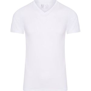 RJ Bodywear Pure Color T-shirt (1-pack), heren T-shirt met V-hals, wit -  Maat: XL