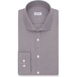 Seidensticker - Businessoverhemd - Bruin - Regular 1/1 Kentkraag - Structuur