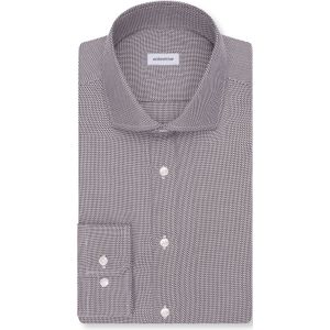 Seidensticker - Businessoverhemd - Bruin - Regular 1/1 Kentkraag - Structuur