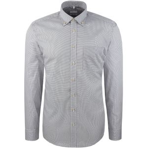 Seidensticker regular fit overhemd, popeline, blauw dessin