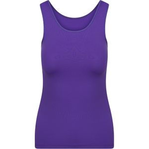 RJ Bodywear Pure Color dames top (1-pack), hemdje met brede banden, paars -  Maat: S