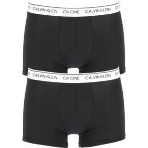 Calvin Klein CK ONE Cotton trunk (2-pack), heren boxer normale lengte, zwart -  Maat: S