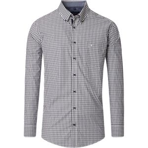 CASA MODA Sport casual fit overhemd, dobby, wit met blauw en groen geruit