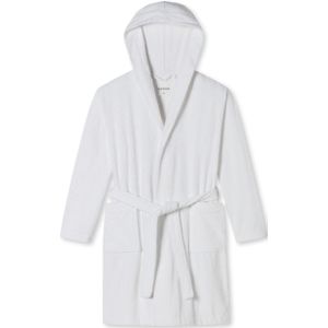 SCHIESSER Essentials badjas, heren badjas badstof 100 cm wit