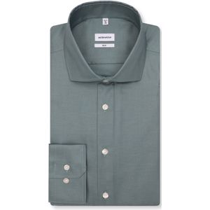 Seidensticker slim fit overhemd, popeline, groen