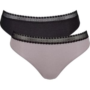 Sloggi - GO Ribbed R Tai - Slips - Zwart - Biologisch Katoen