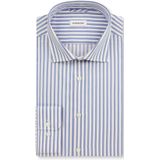 Seidensticker - Businessoverhemd - Zwart - Slim 1/1 Kent Kraag - Gestreept