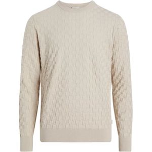 Calvin Klein heren pullover katoen met wol, beige