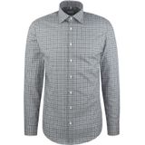 Seidensticker slim fit overhemd, popeline, blauw geruit