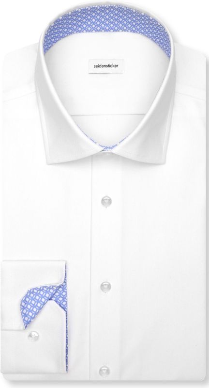 Seidensticker - Businessoverhemd - Wit - Slim Fit - Lange Mouwen - Kentkraag