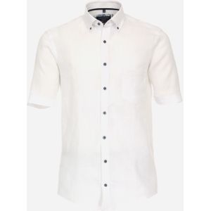 CASA MODA Sport casual fit overhemd, korte mouw, linnen, wit 51/52