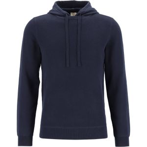 OLYMP Level 5 hoodie katoen, pique heren trui met capuchon, marine blauw -  Maat: XXL