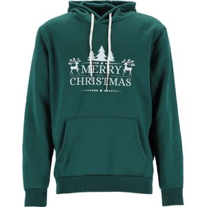 Kersttrui unisex hoodie, sweatshirt met capuchon, groen