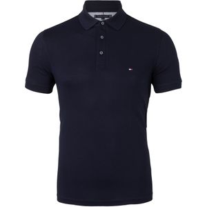 Tommy Hilfiger 1985 slim fit polo, donkerblauw, Desert Sky -  Maat: XL