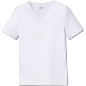 SCHIESSER Laser Cut T-shirt (1-pack), naadloos met diepe V-hals, wit -  Maat: M