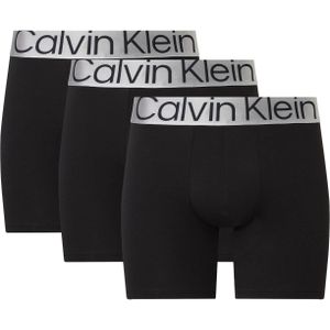 Calvin Klein Boxer Briefs (3-pack), heren boxers extra lang, zwart -  Maat: XS