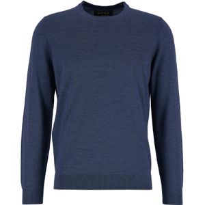 MARVELIS modern fit trui wol, V-hals, rookblauw -  Maat: XL