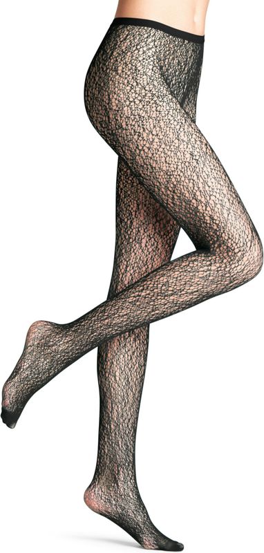 FALKE - 42316 - Panty - Zwart - Transparant, Gedessineerd, 1 Paar