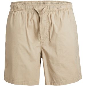 JACK & JONES Jaiden Jogger Short regular fit, heren shorts, beige -  Maat: S