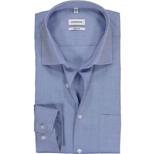 Seidensticker regular fit overhemd, blauw chambray 47